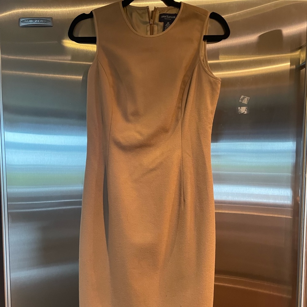 Ann Taylor Wool Camel Shift Dress